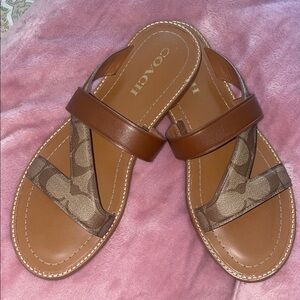 Coach Tan and Brown Sandals for Women